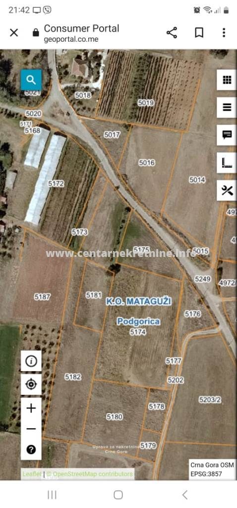 For sale, plot of land 8.385m2, Mataguzi, Zeta